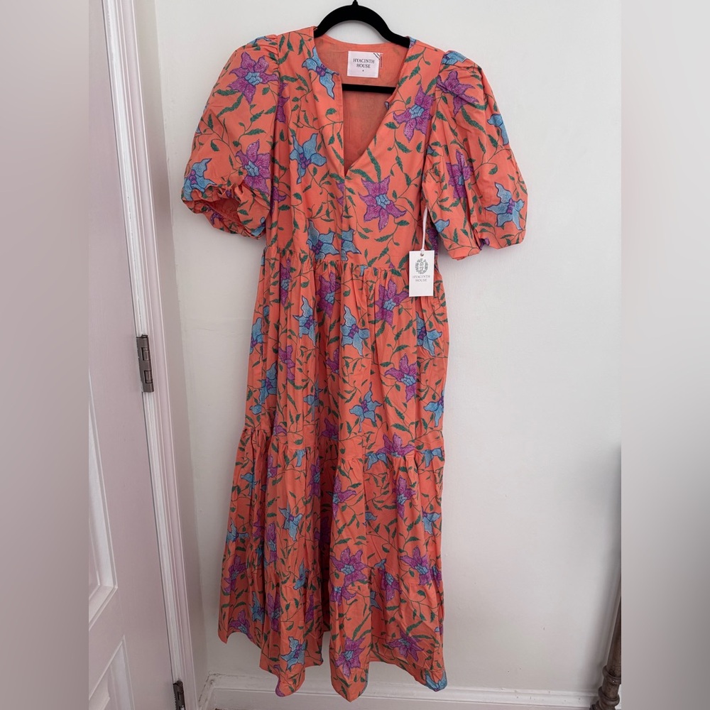 Hyacinth House Orange Multi Floral Cisco Maxi Dress